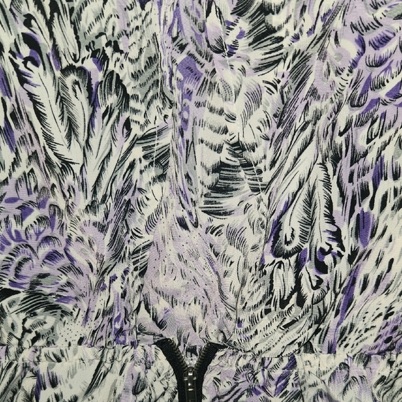 Purple and Black Halter A-line Mini Dress - Picture 4 of 6